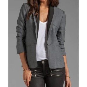 Theory Gray and Black Blazer